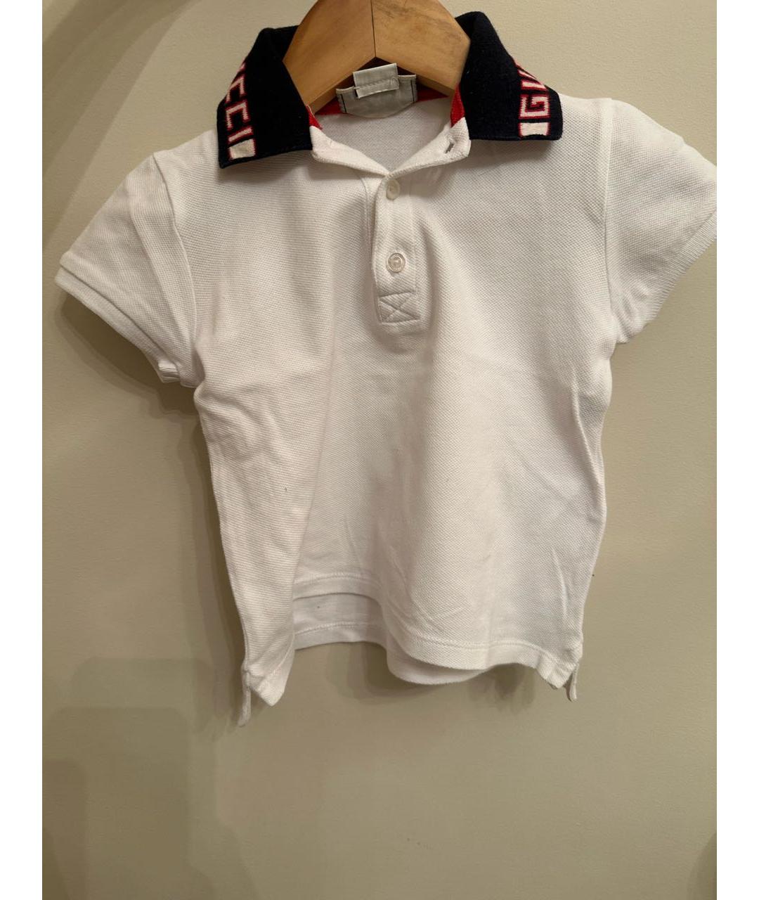 GUCCI Белая хлопковая детская футболка, фото 5