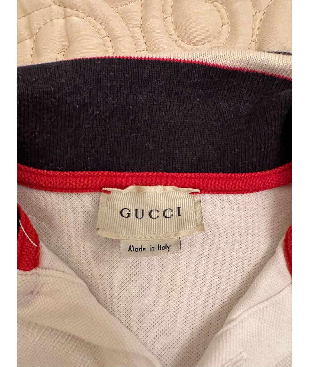 GUCCI Белая хлопковая детская футболка, фото 3