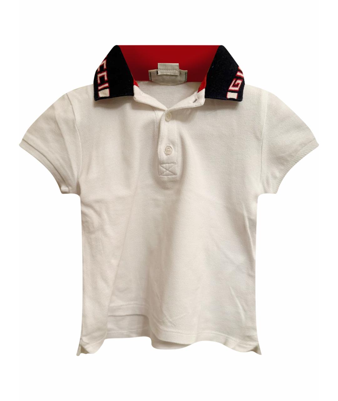 GUCCI Белая хлопковая детская футболка, фото 1