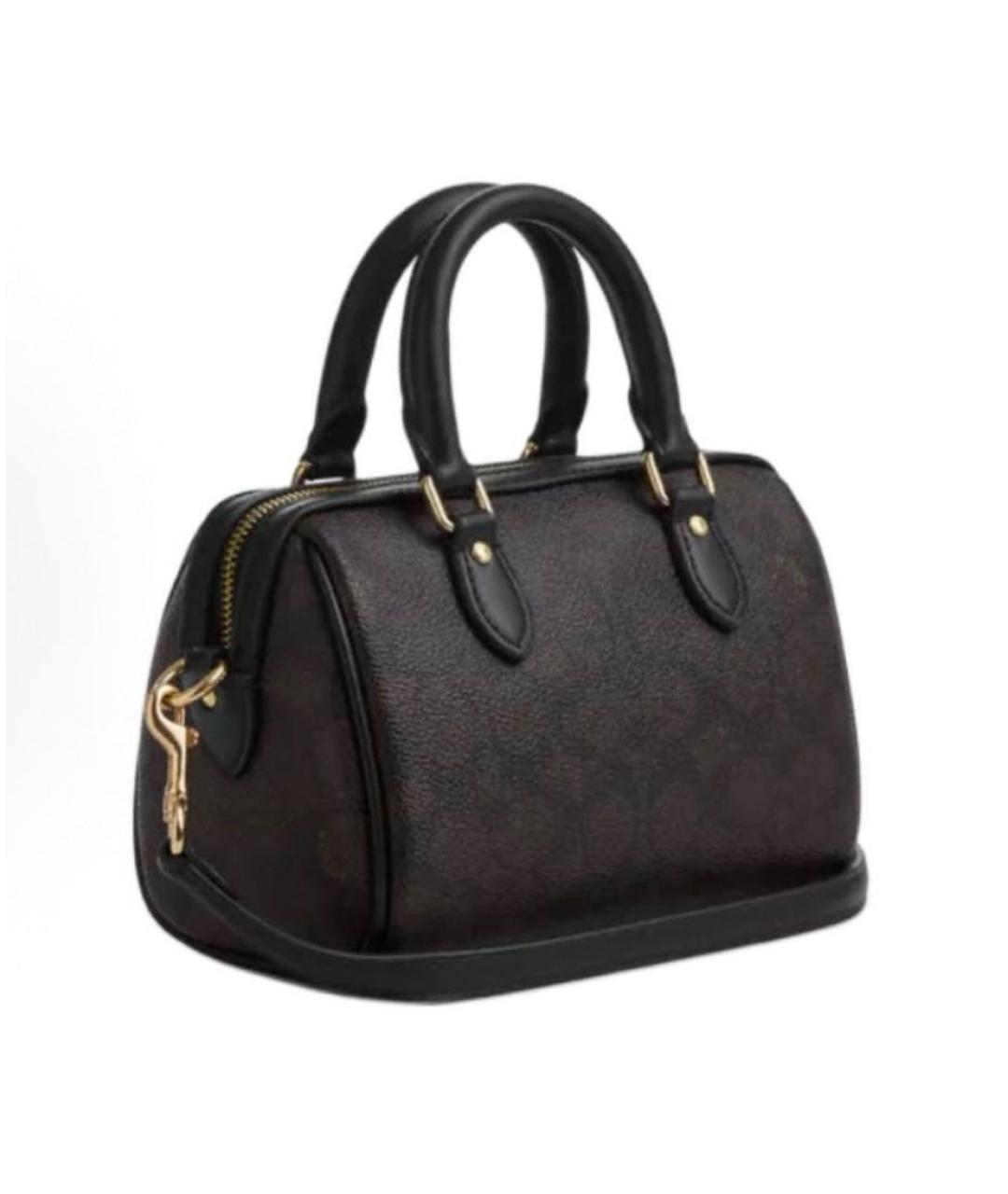 COACH Коричневая сумка с короткими ручками, фото 2