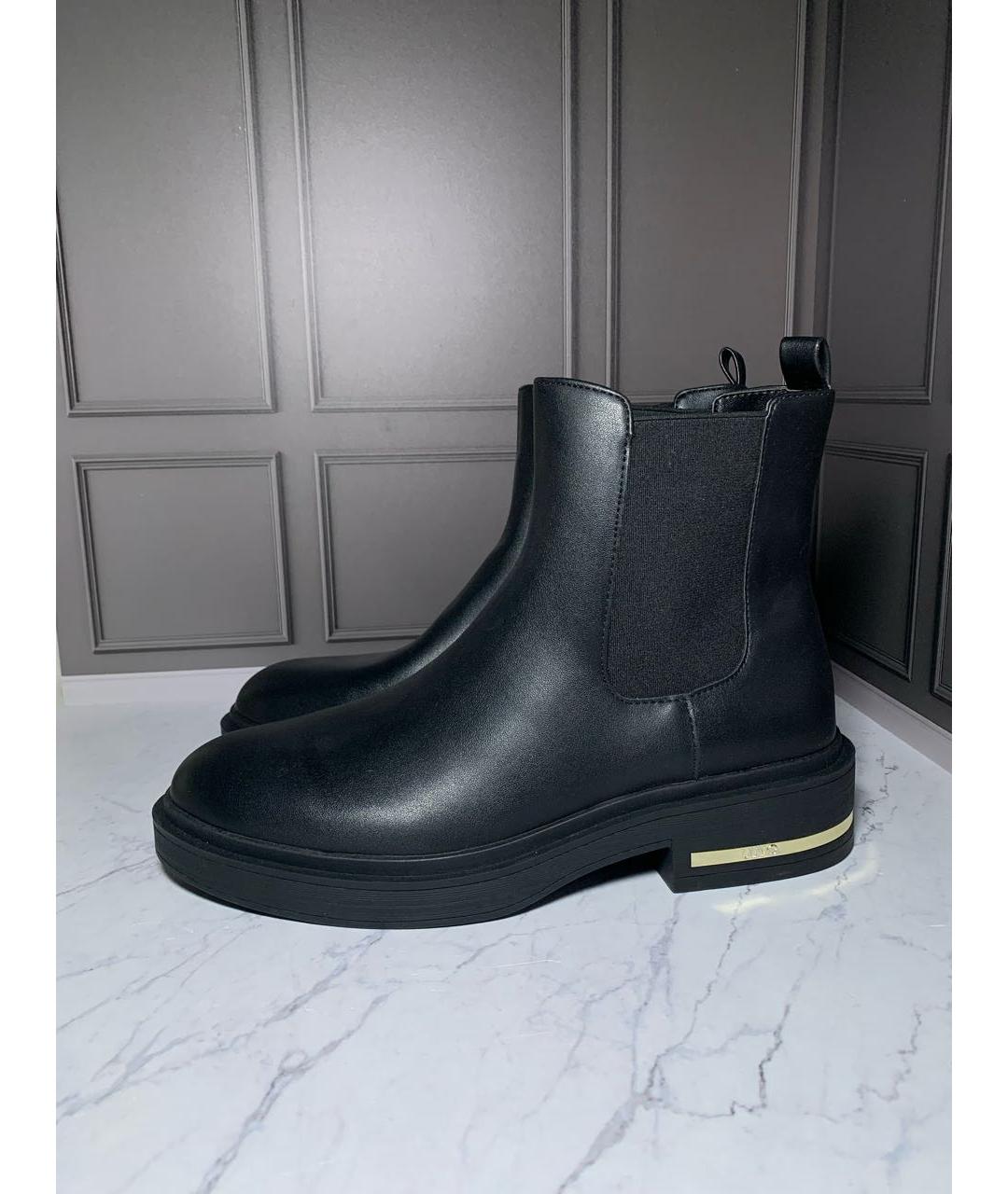 LIU JO Черные кожаные ботинки, фото 4