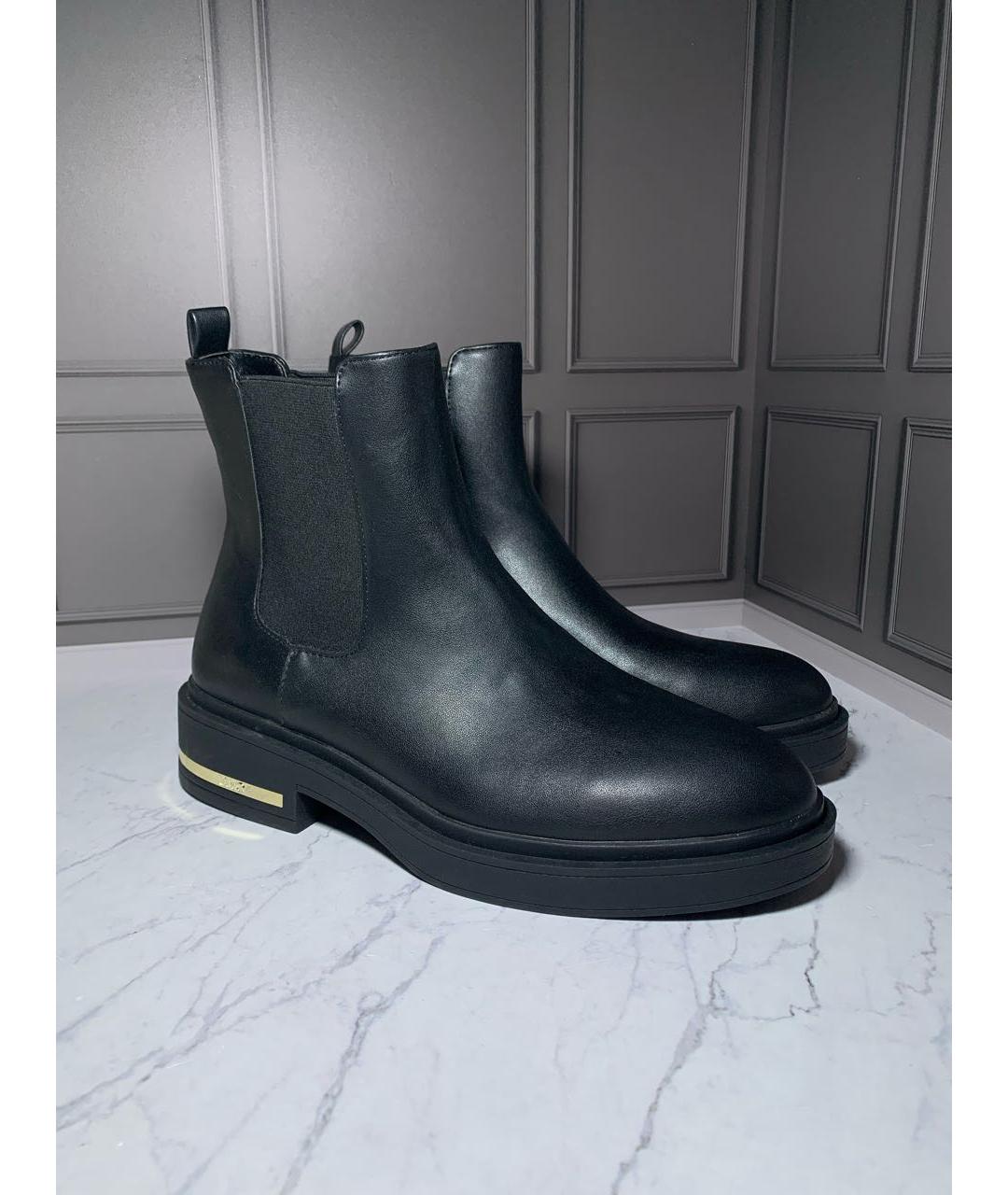 LIU JO Черные кожаные ботинки, фото 3