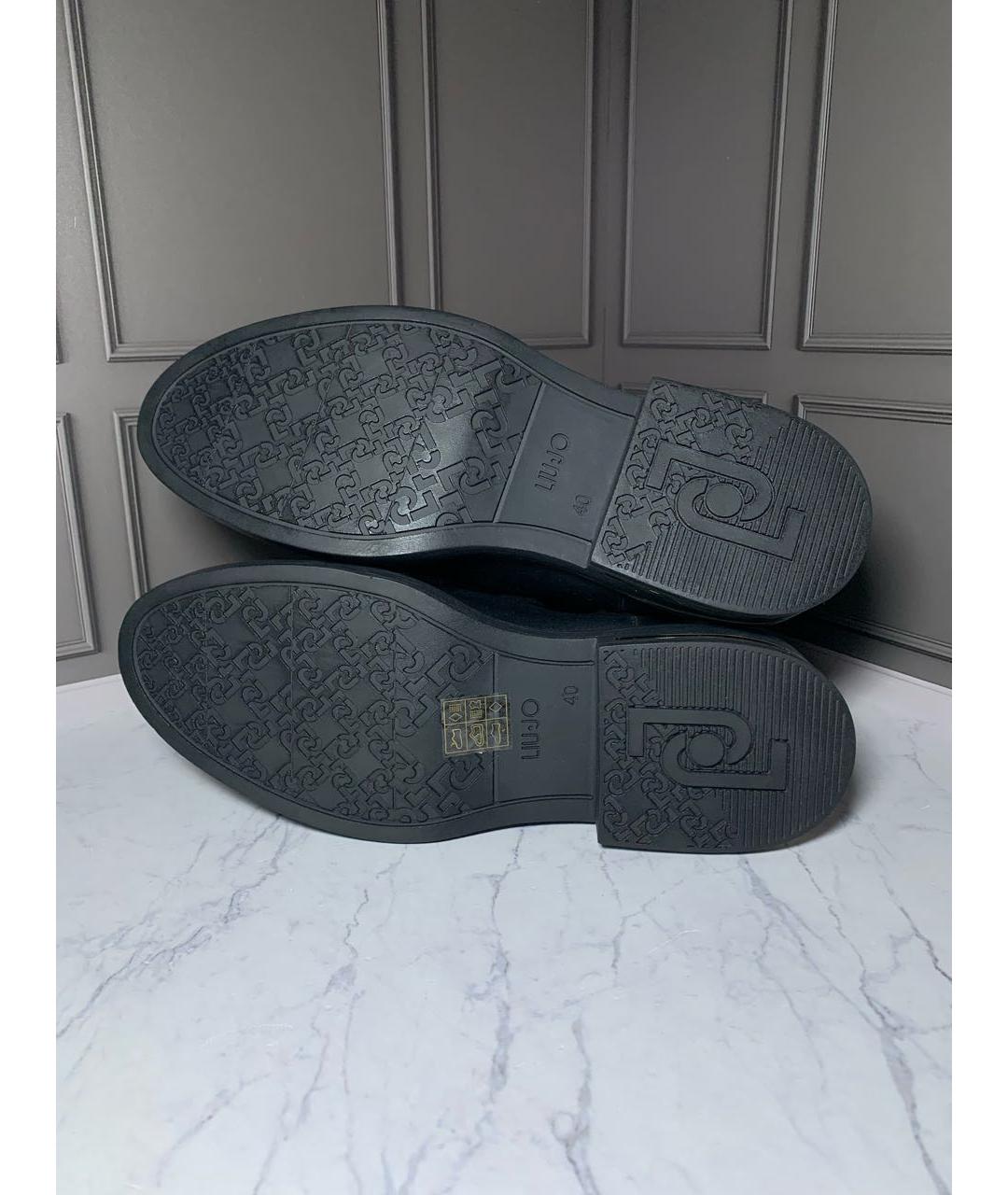 LIU JO Черные кожаные ботинки, фото 6