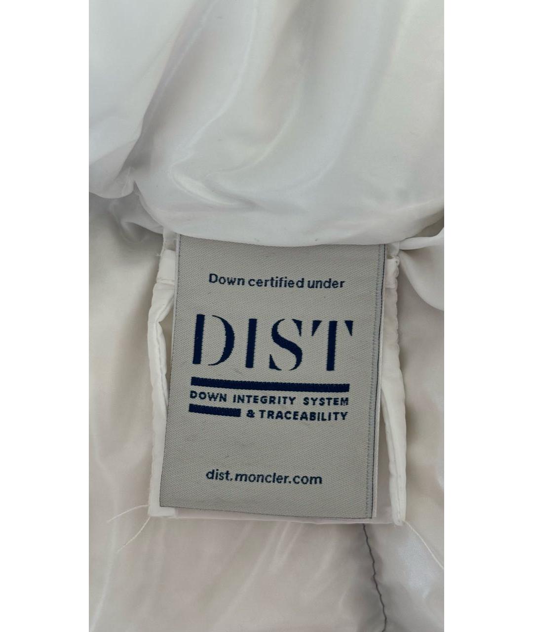 MONCLER Серебрянный полиамидовый пуховик, фото 5