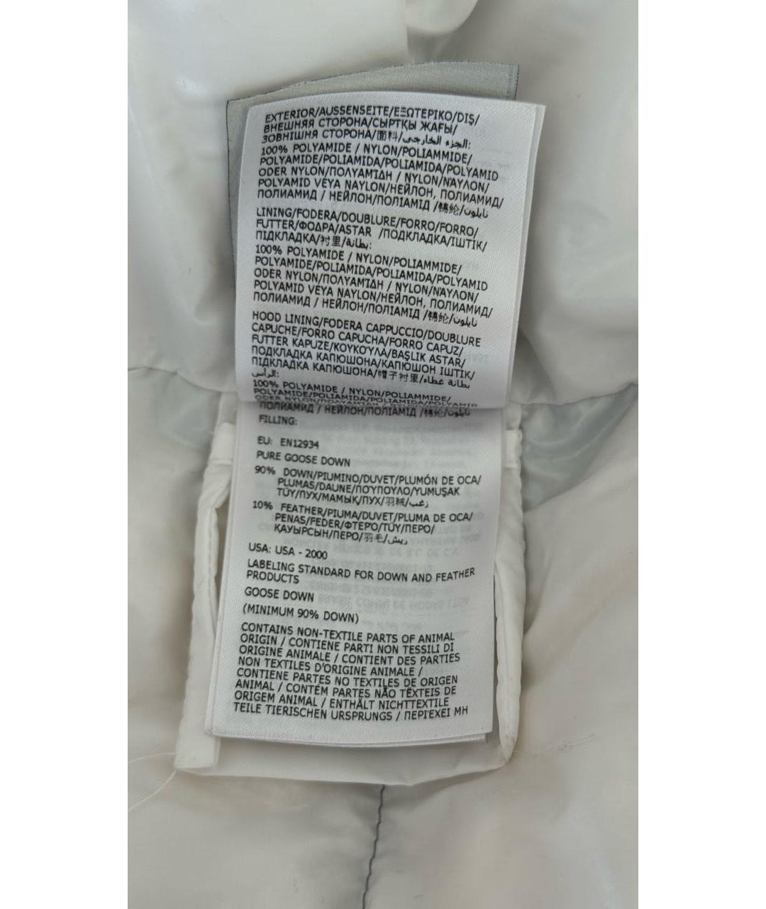 MONCLER Серебрянный полиамидовый пуховик, фото 7