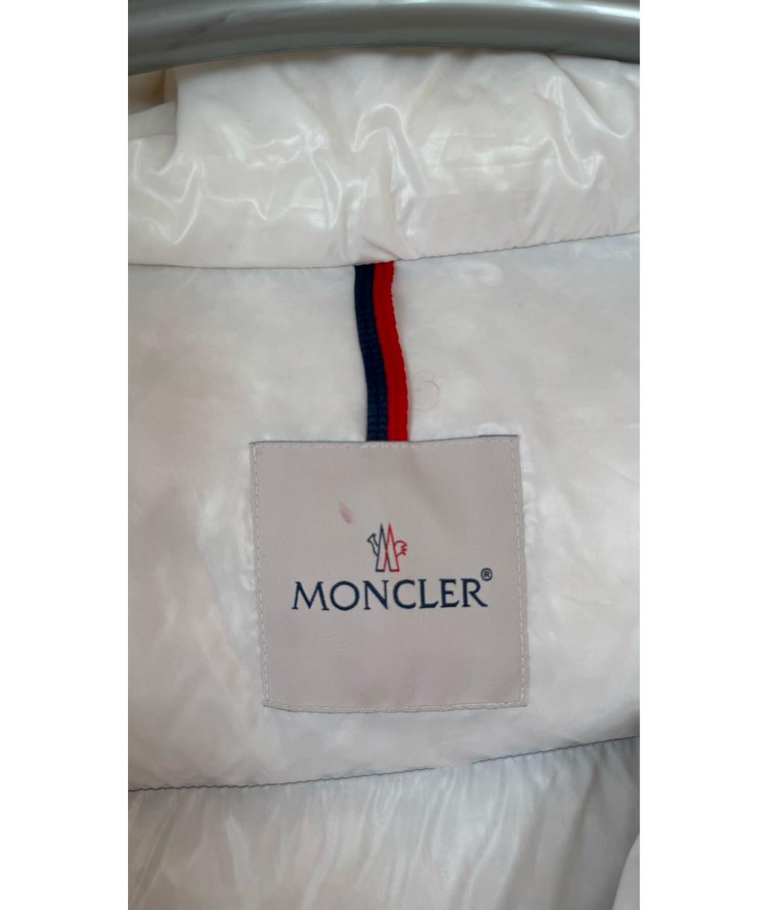 MONCLER Серебрянный полиамидовый пуховик, фото 3