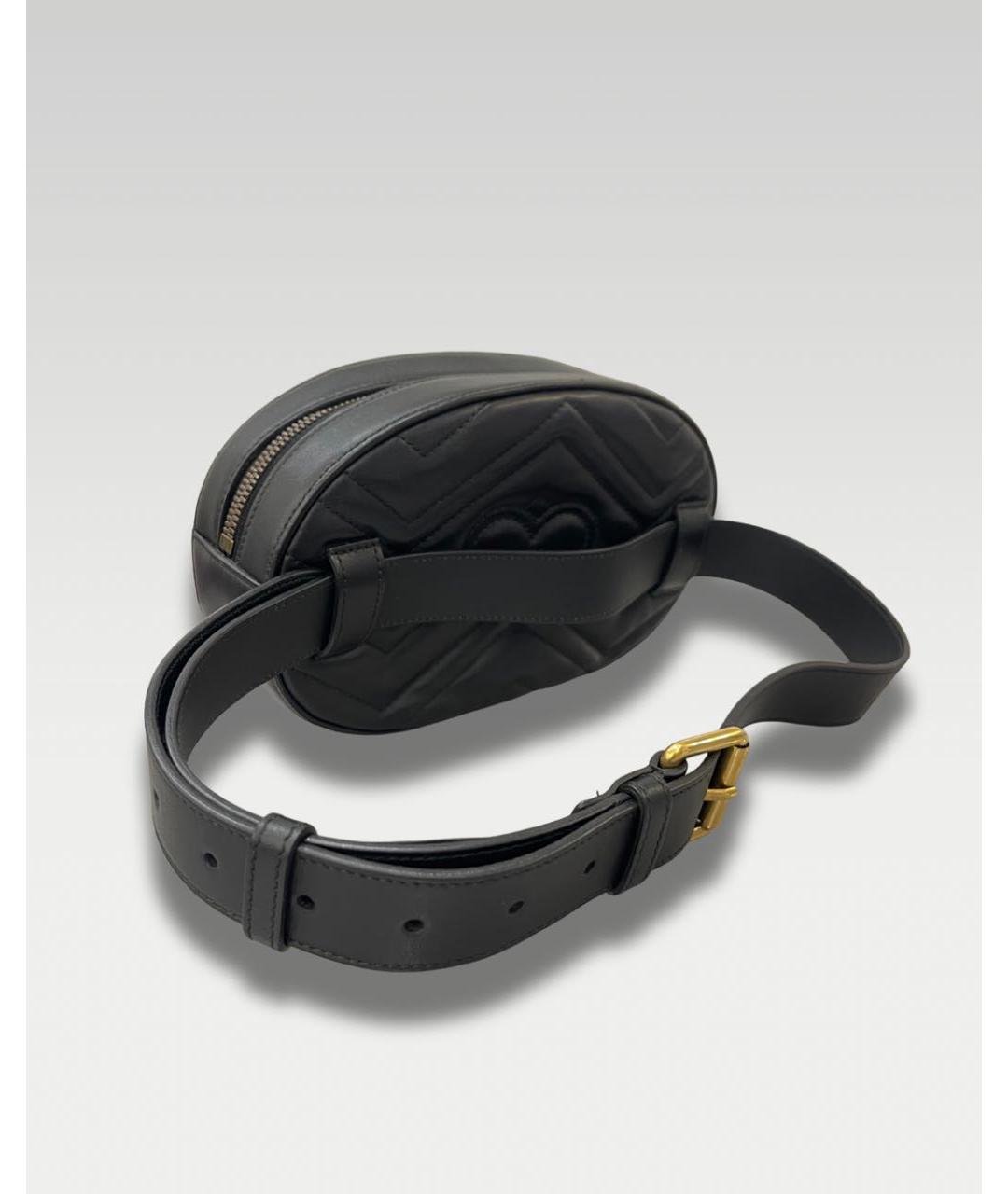 GUCCI Черная кожаная поясная сумка, фото 3
