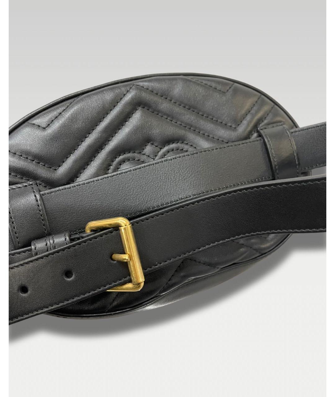 GUCCI Черная кожаная поясная сумка, фото 4