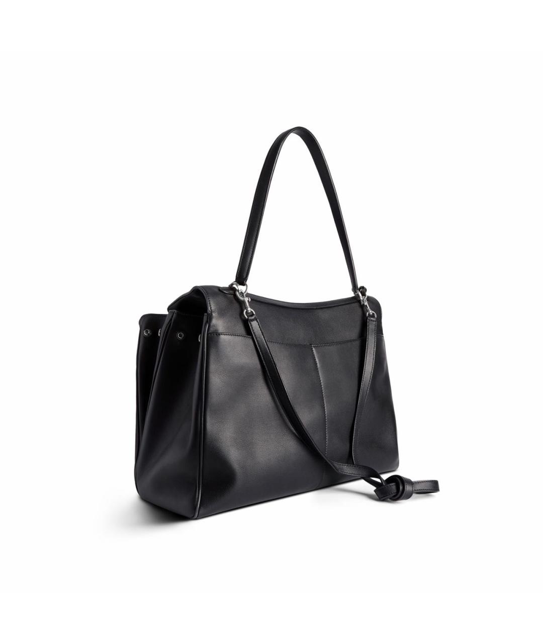 BALENCIAGA Черная кожаная сумка через плечо, фото 3