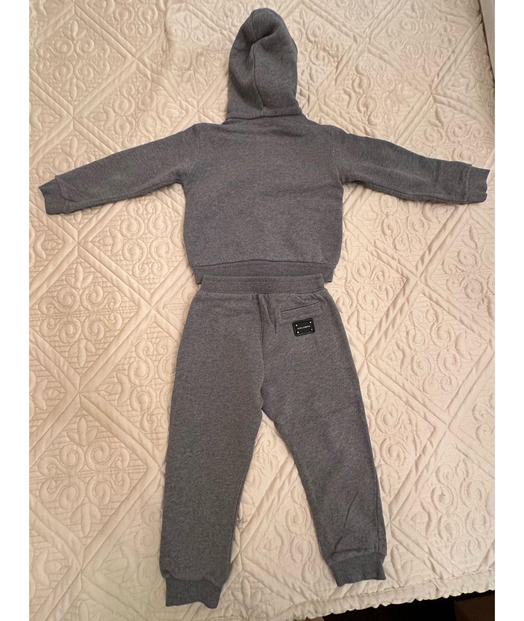 DOLCE&GABBANA Серый хлопковый комплект, фото 2