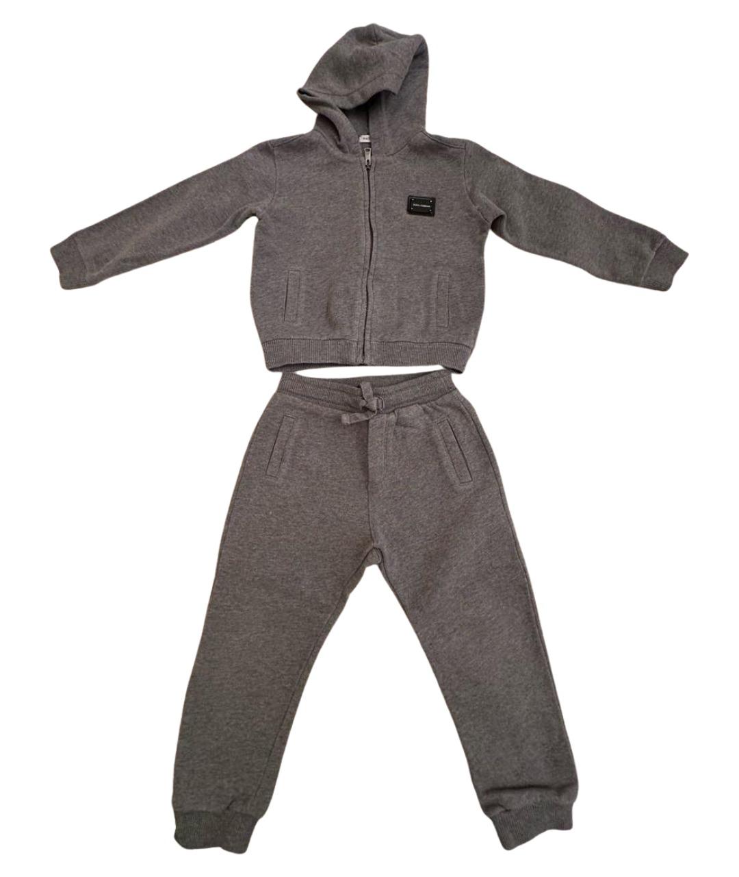 DOLCE&GABBANA Серый хлопковый комплект, фото 1