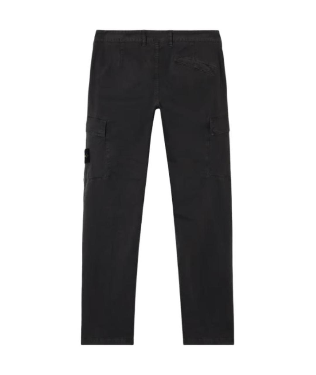 STONE ISLAND Черные брюки чинос, фото 2