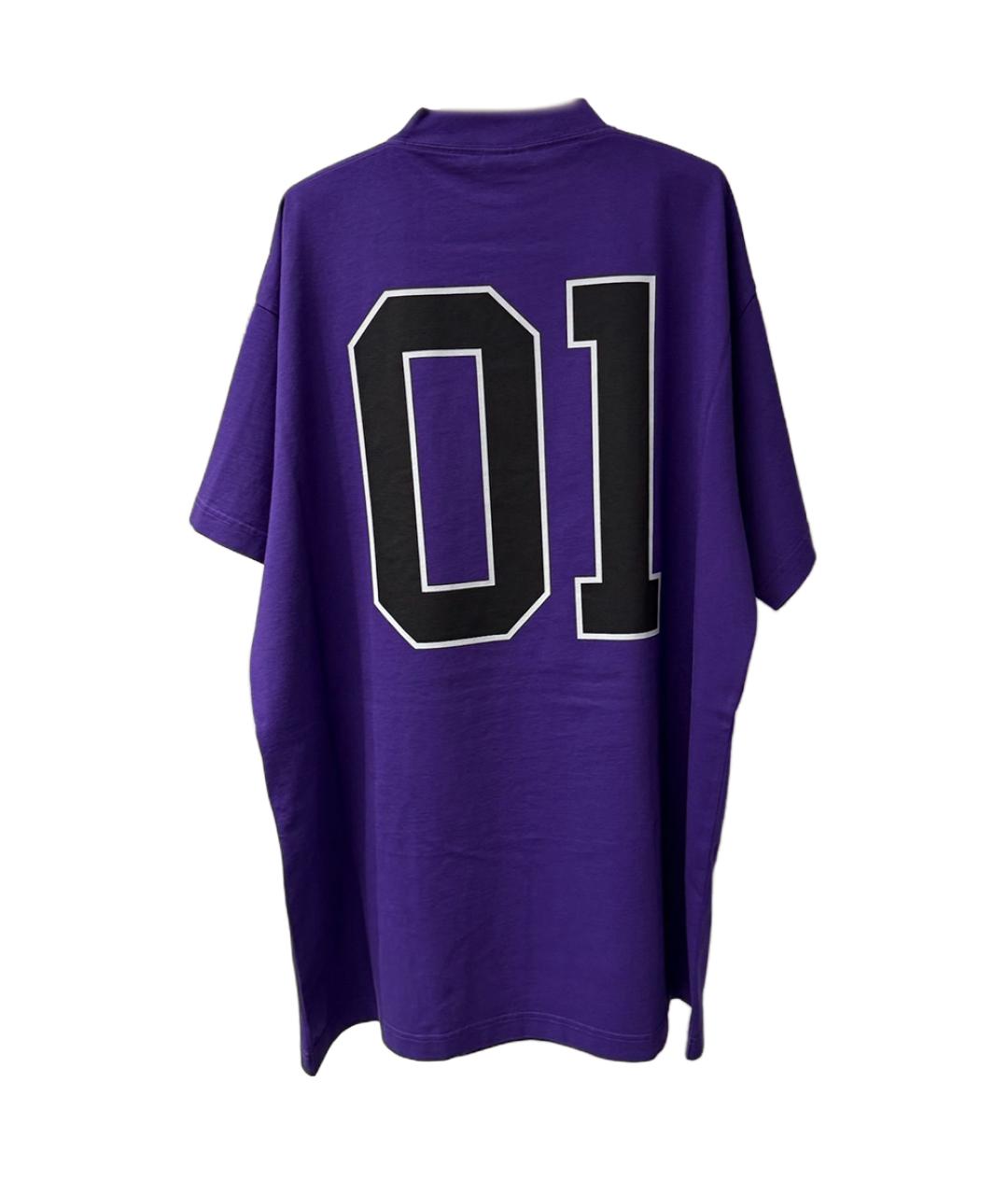 BALENCIAGA Фиолетовая футболка, фото 2