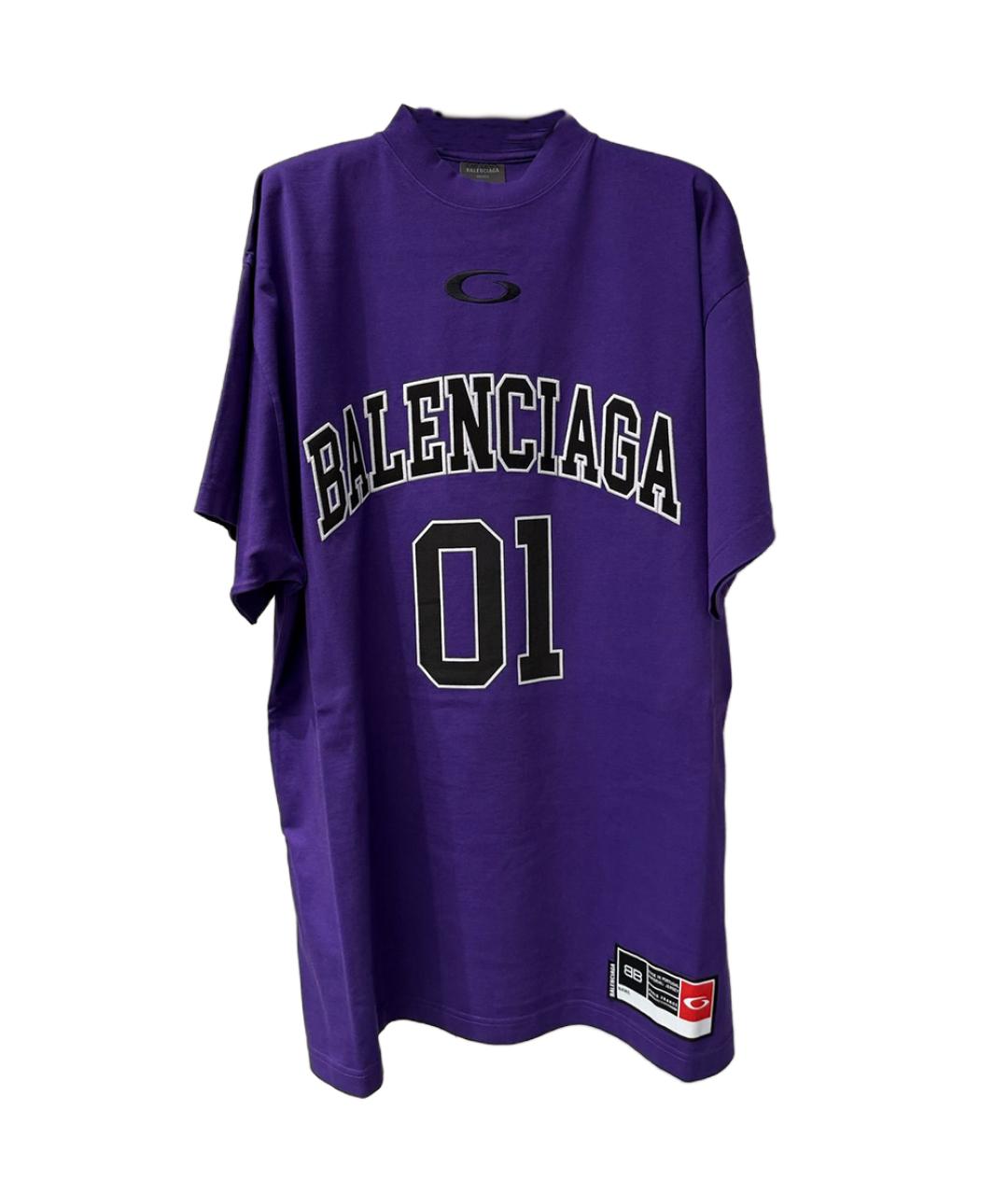 BALENCIAGA Фиолетовая футболка, фото 1