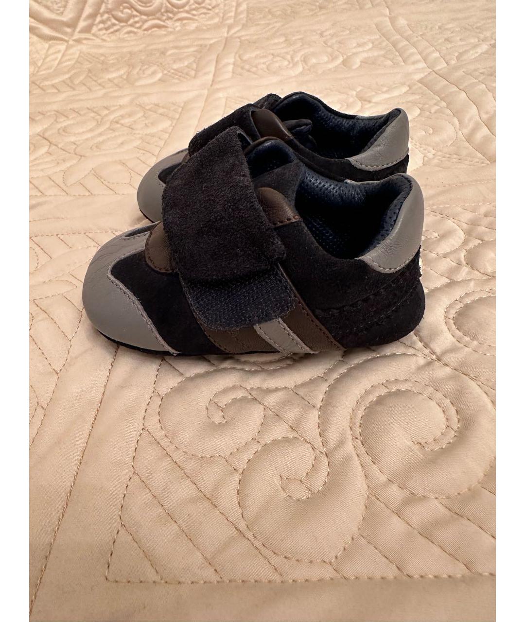 DOLCE&GABBANA Серые кожаные пинетки, фото 7