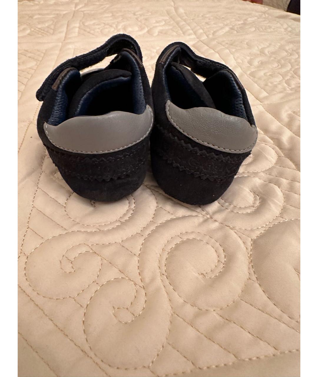 DOLCE&GABBANA Серые кожаные пинетки, фото 4