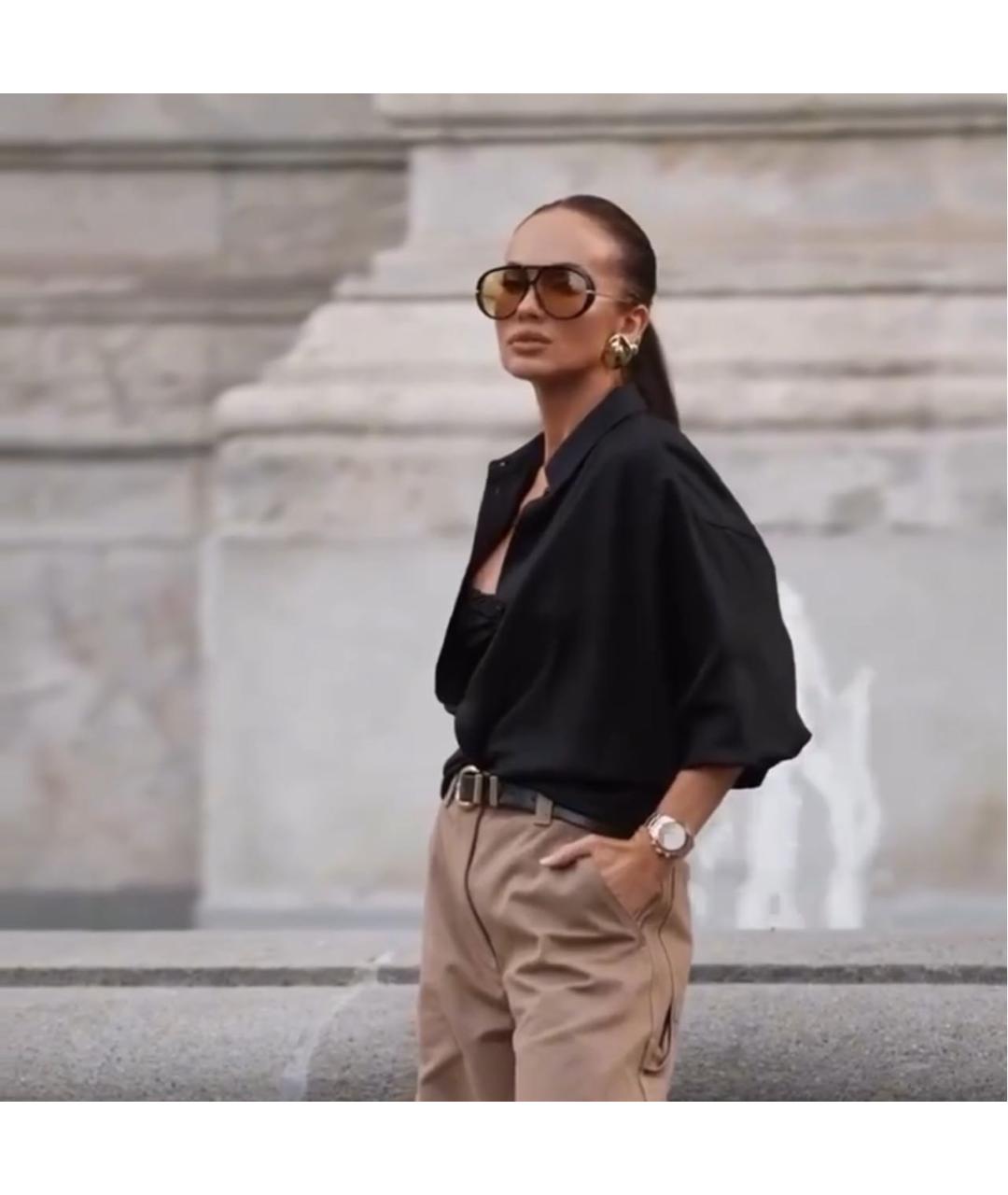 BOTTEGA VENETA Золотые пластиковые солнцезащитные очки, фото 6