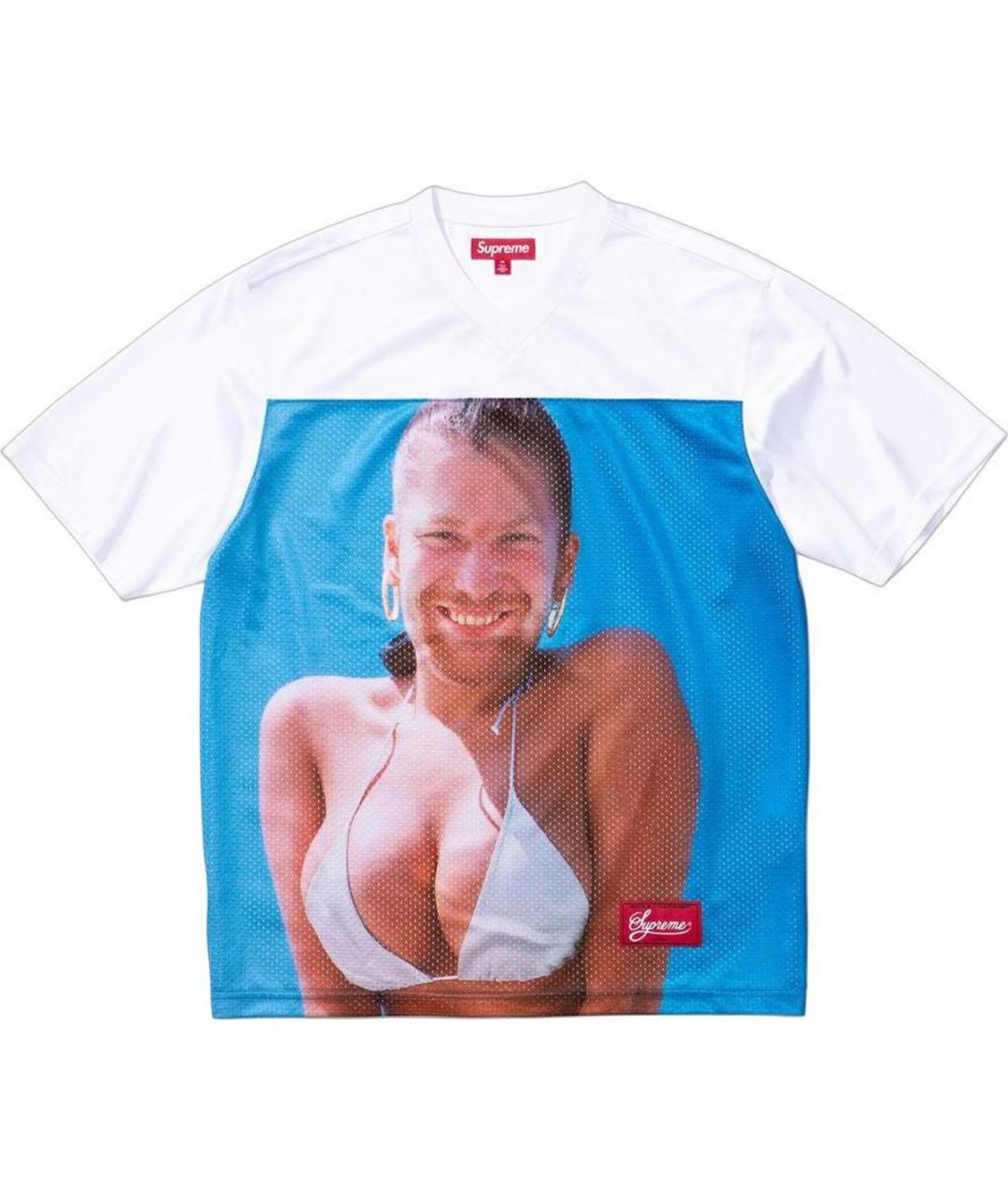 SUPREME Белая футболка, фото 1