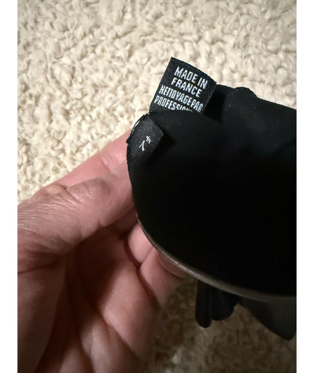 CHANEL Черные кожаные митенки, фото 6