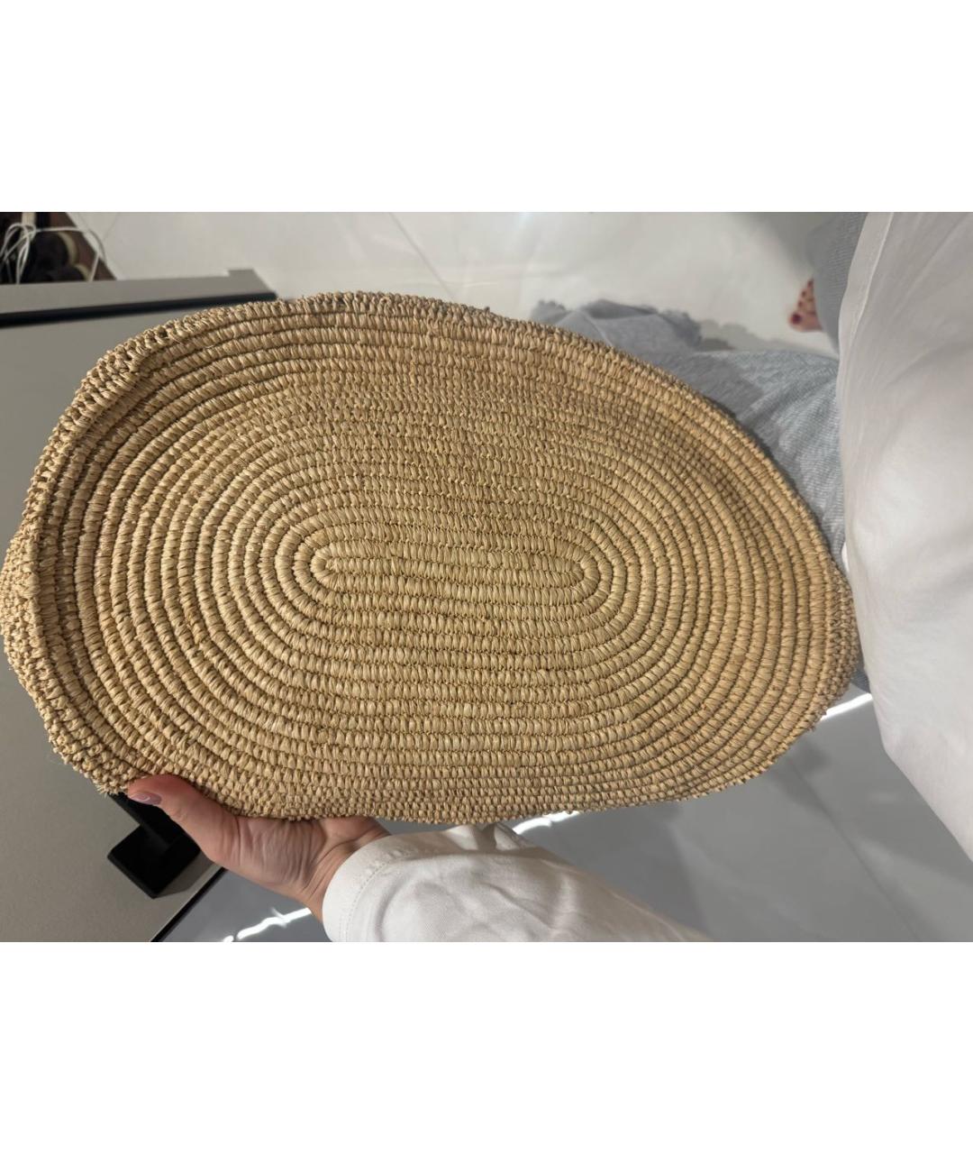 THE ROW Бежевая пелетеная сумка тоут, фото 5