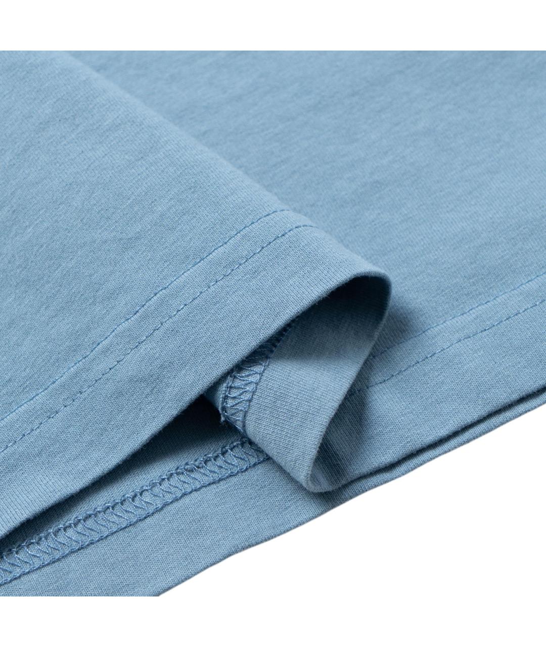 BALENCIAGA Голубая хлопковая футболка, фото 3