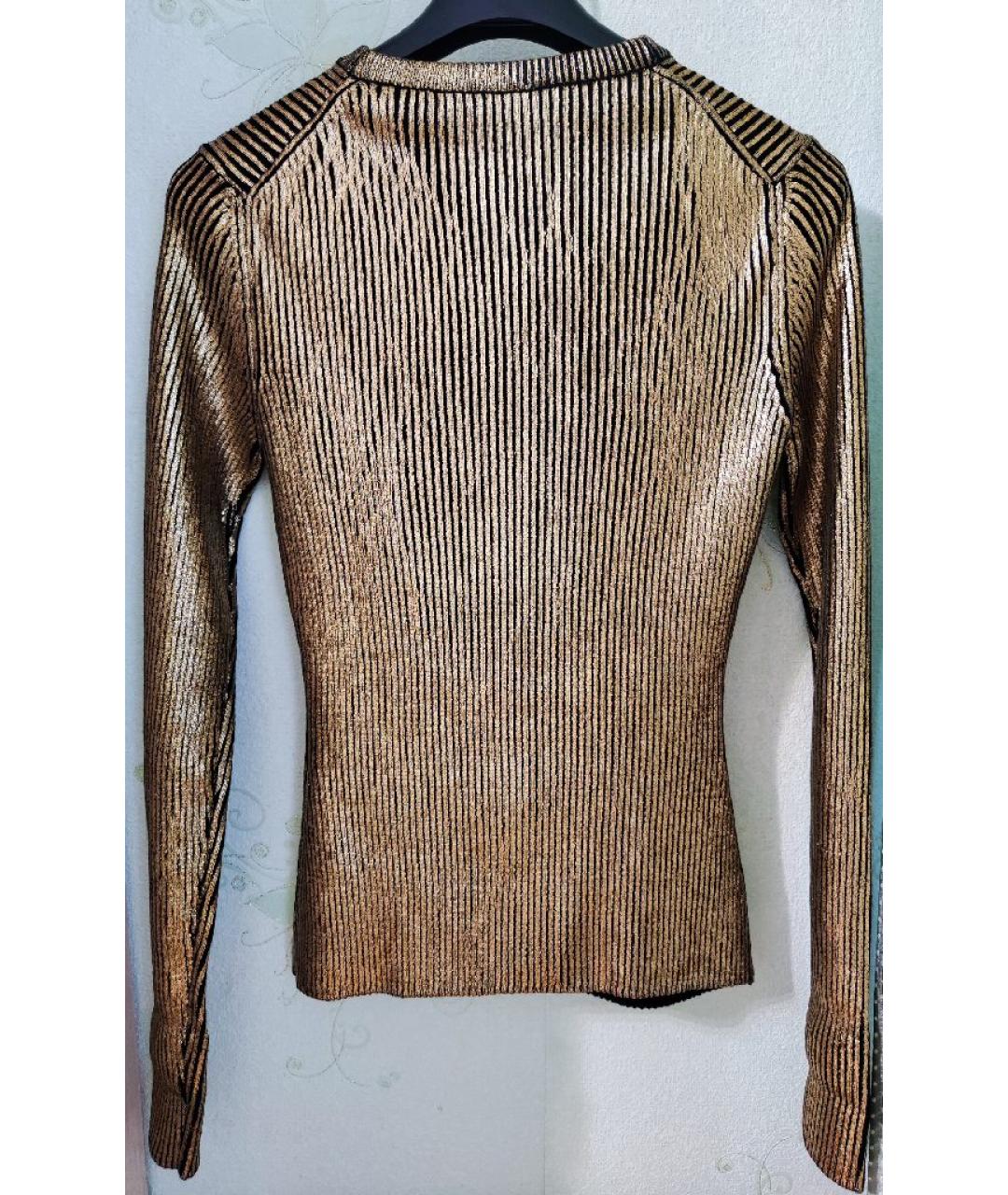 DOLCE&GABBANA Золотой шерстяной джемпер / свитер, фото 2