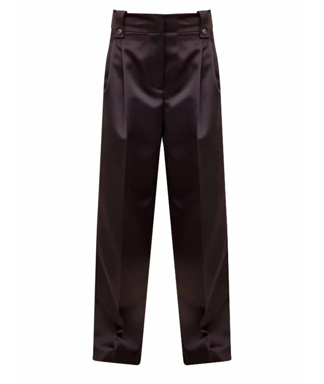 ERIKA CAVALLINI Черные атласные брюки широкие, фото 1
