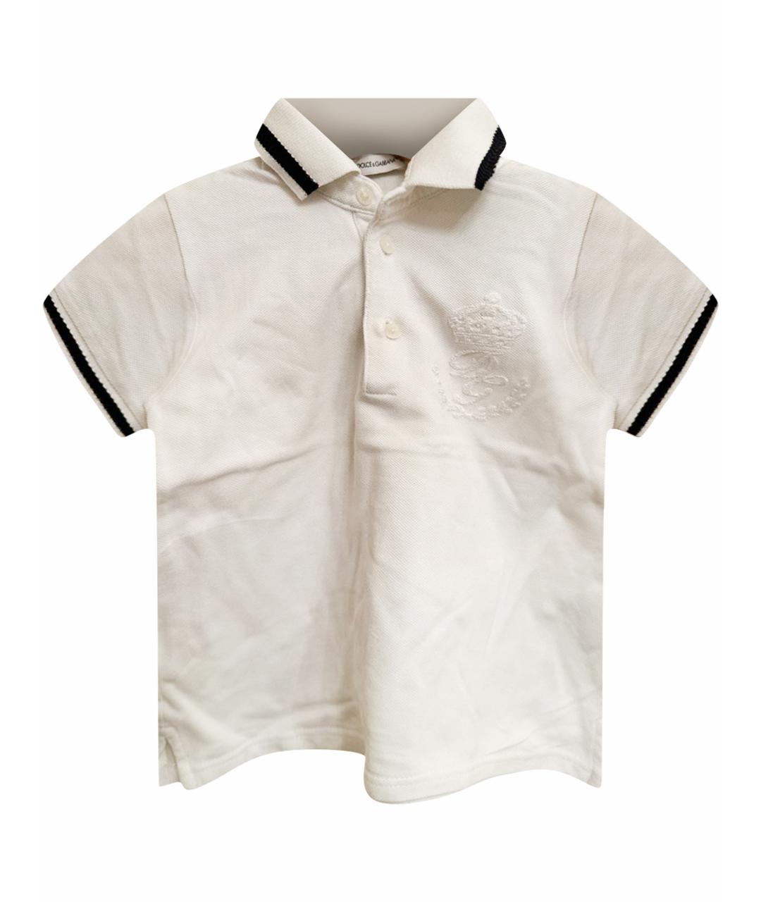 DOLCE & GABBANA KIDS Белая хлопковая детская футболка, фото 1