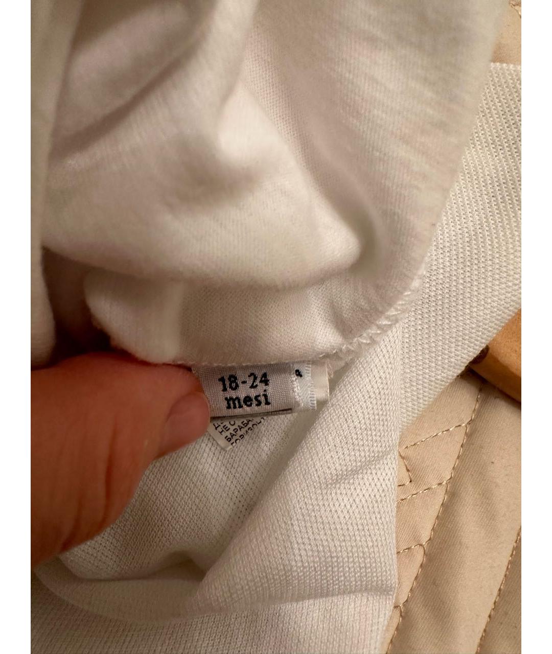 DOLCE & GABBANA KIDS Белая хлопковая детская футболка, фото 3