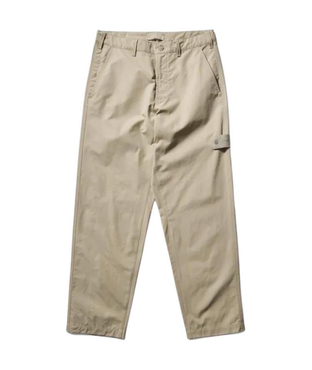 STONE ISLAND Бежевые повседневные брюки, фото 1