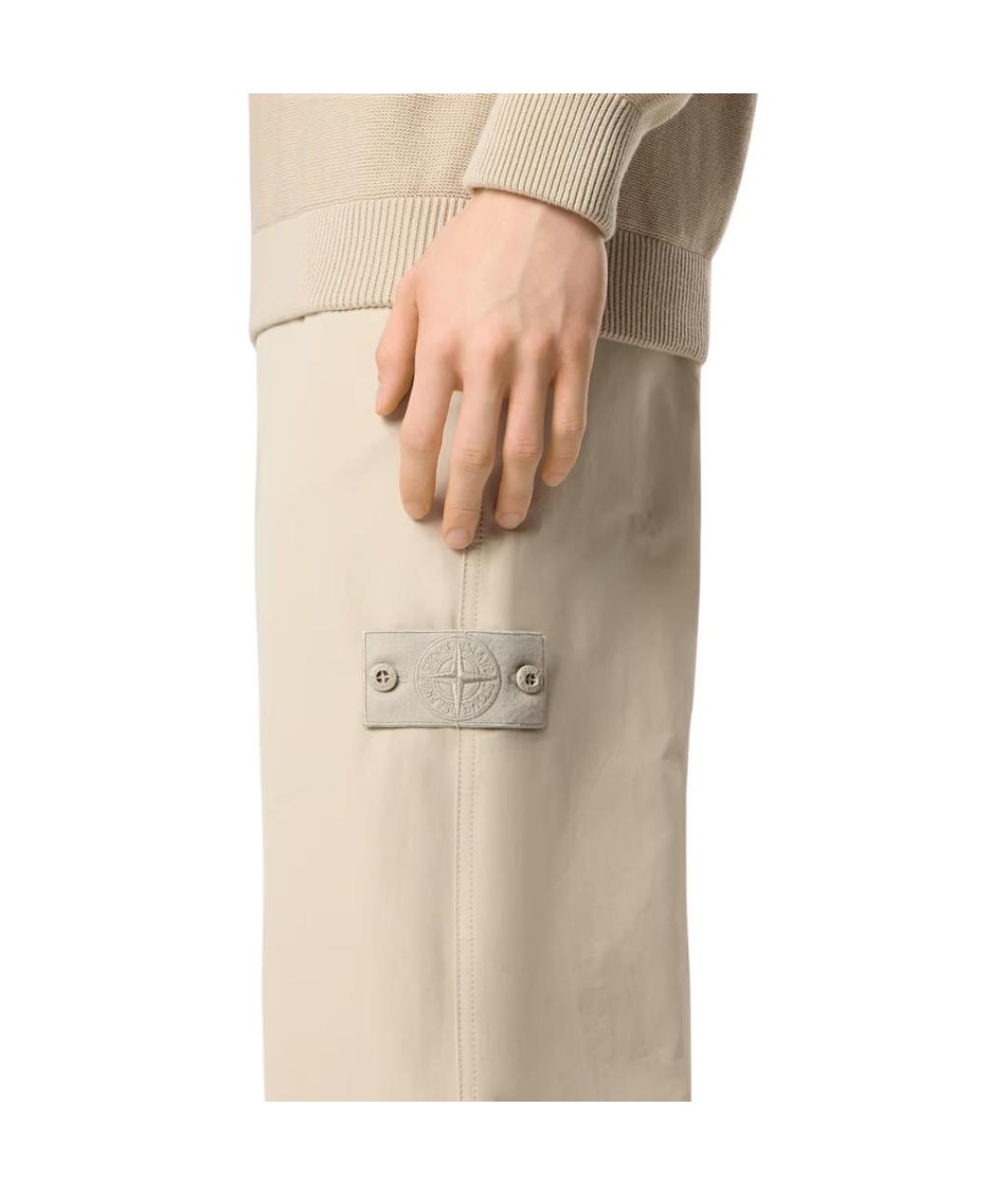 STONE ISLAND Бежевые повседневные брюки, фото 2