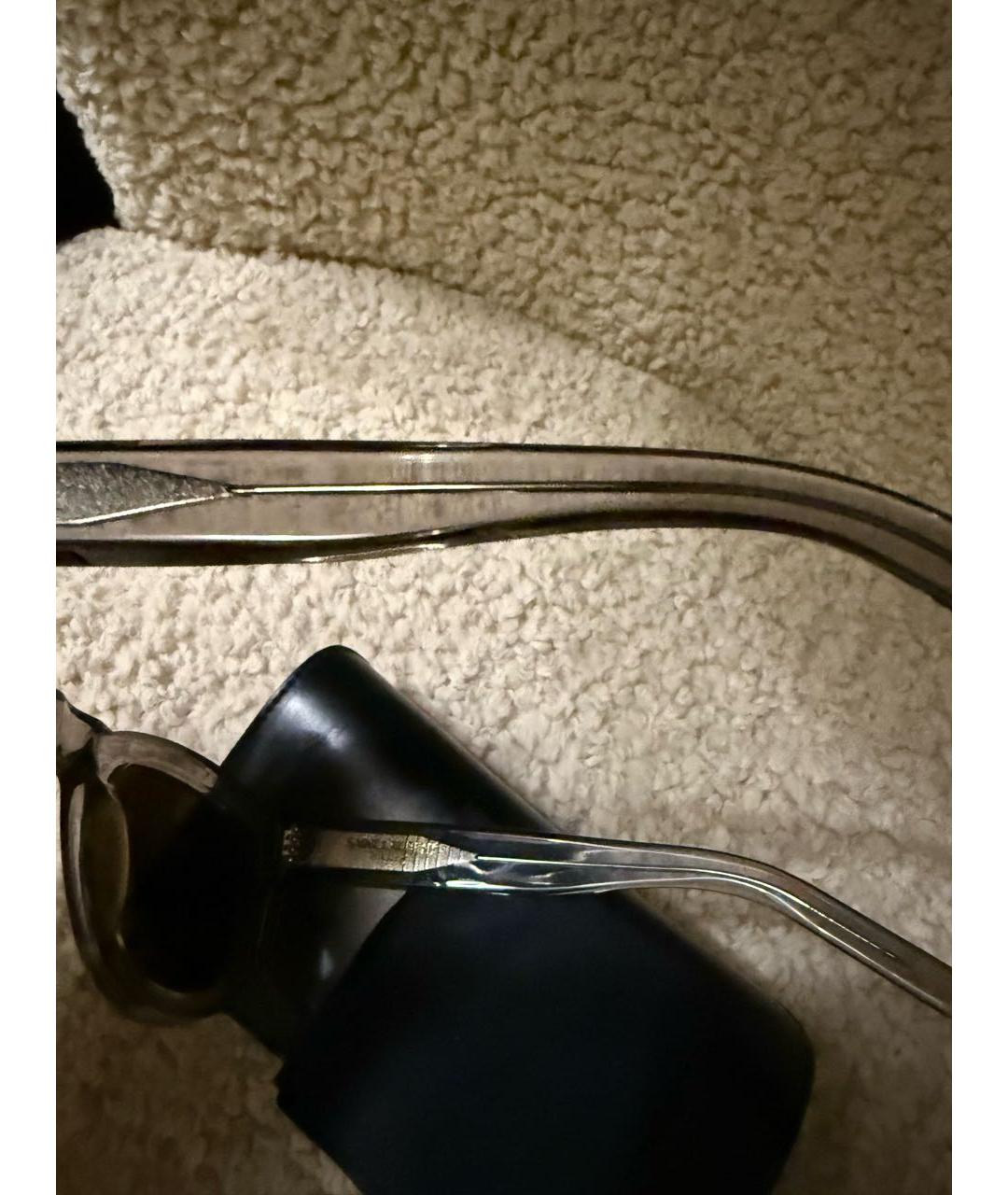 SAINT LAURENT Серые пластиковые солнцезащитные очки, фото 2