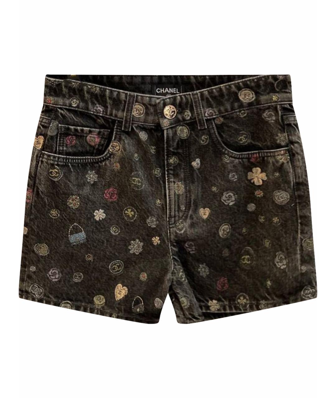 CHANEL Черные хлопковые шорты, фото 1