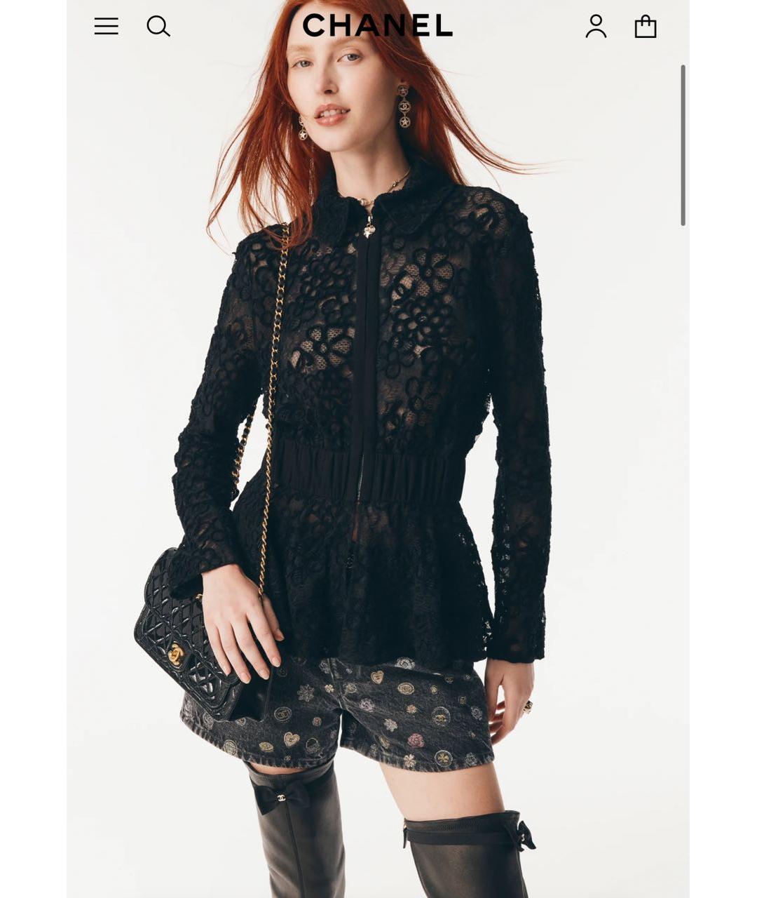 CHANEL Черные хлопковые шорты, фото 5