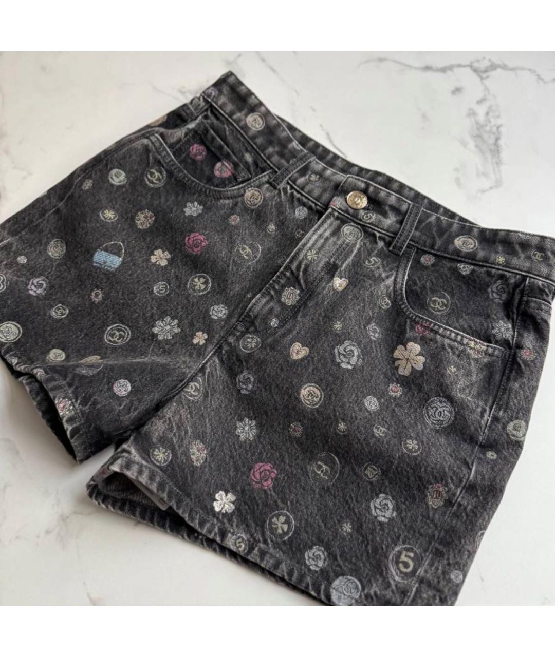 CHANEL Черные хлопковые шорты, фото 6