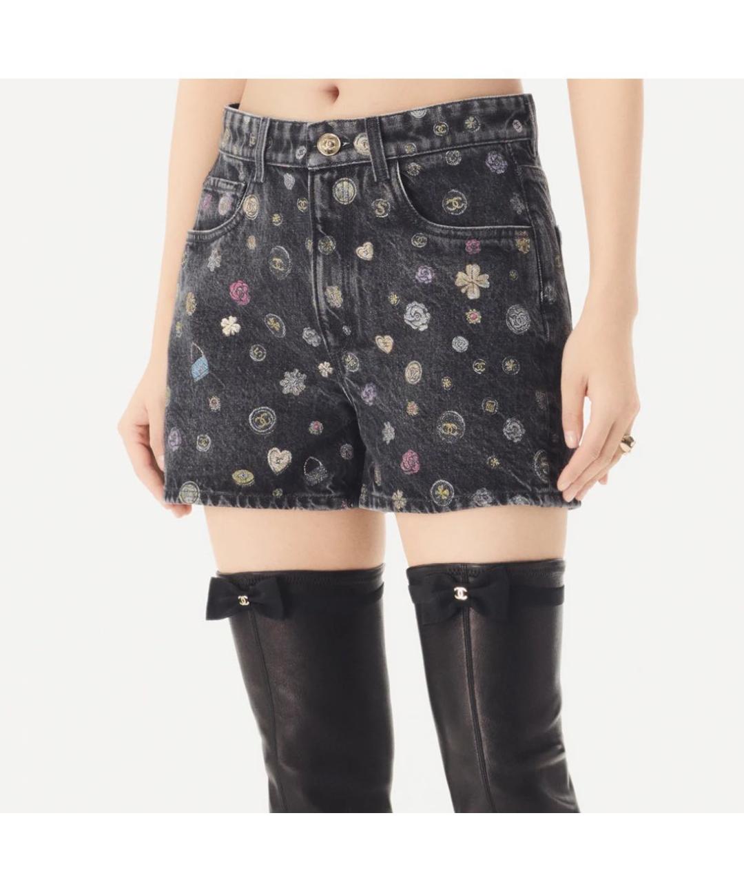 CHANEL Черные хлопковые шорты, фото 9