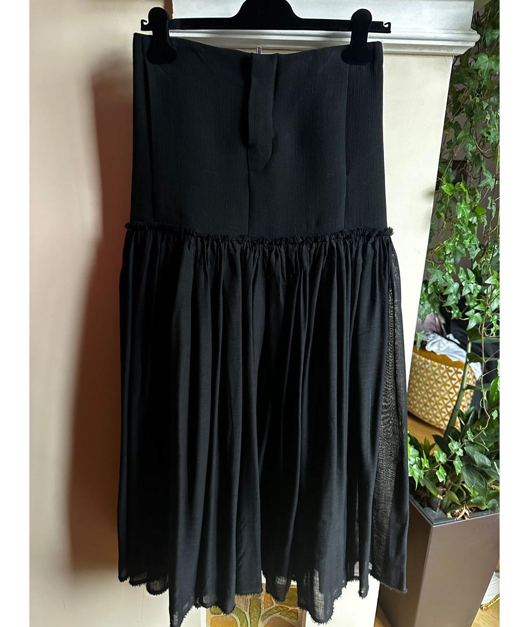 REFA Черная шерстяная юбка макси, фото 6