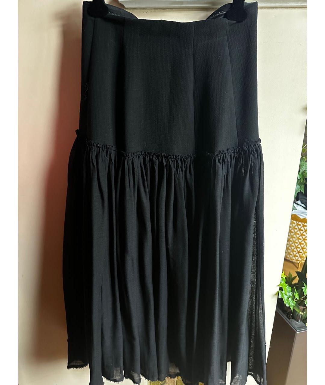 REFA Черная шерстяная юбка макси, фото 2