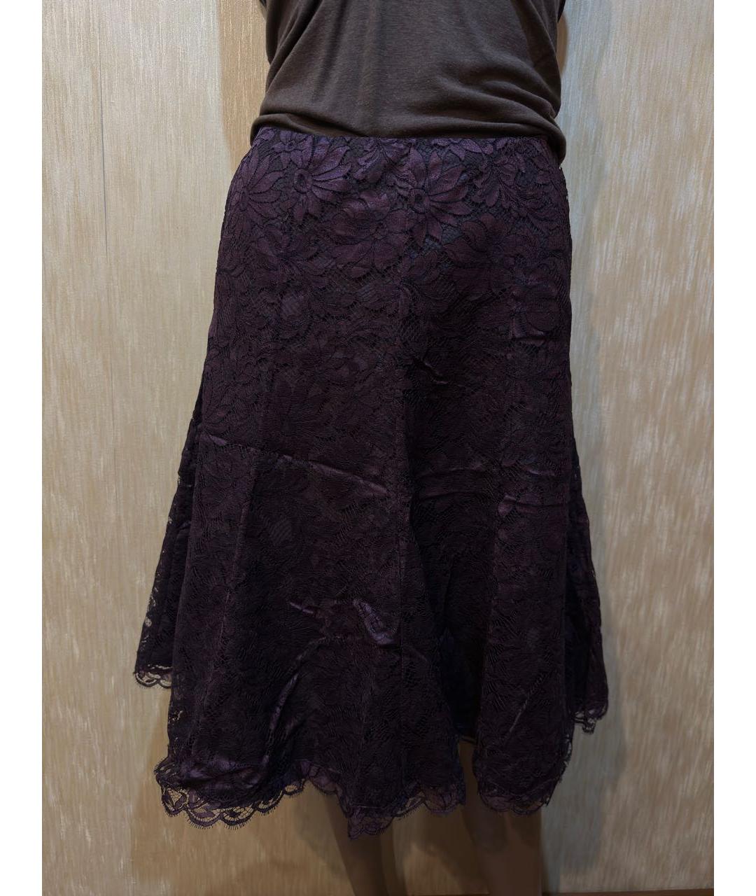 RALPH LAUREN Фиолетовая полиамидовая юбка миди, фото 3