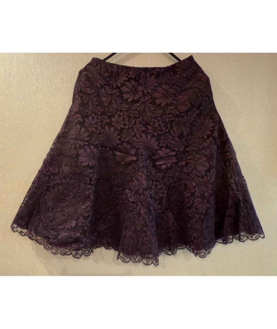 RALPH LAUREN Фиолетовая полиамидовая юбка миди, фото 7