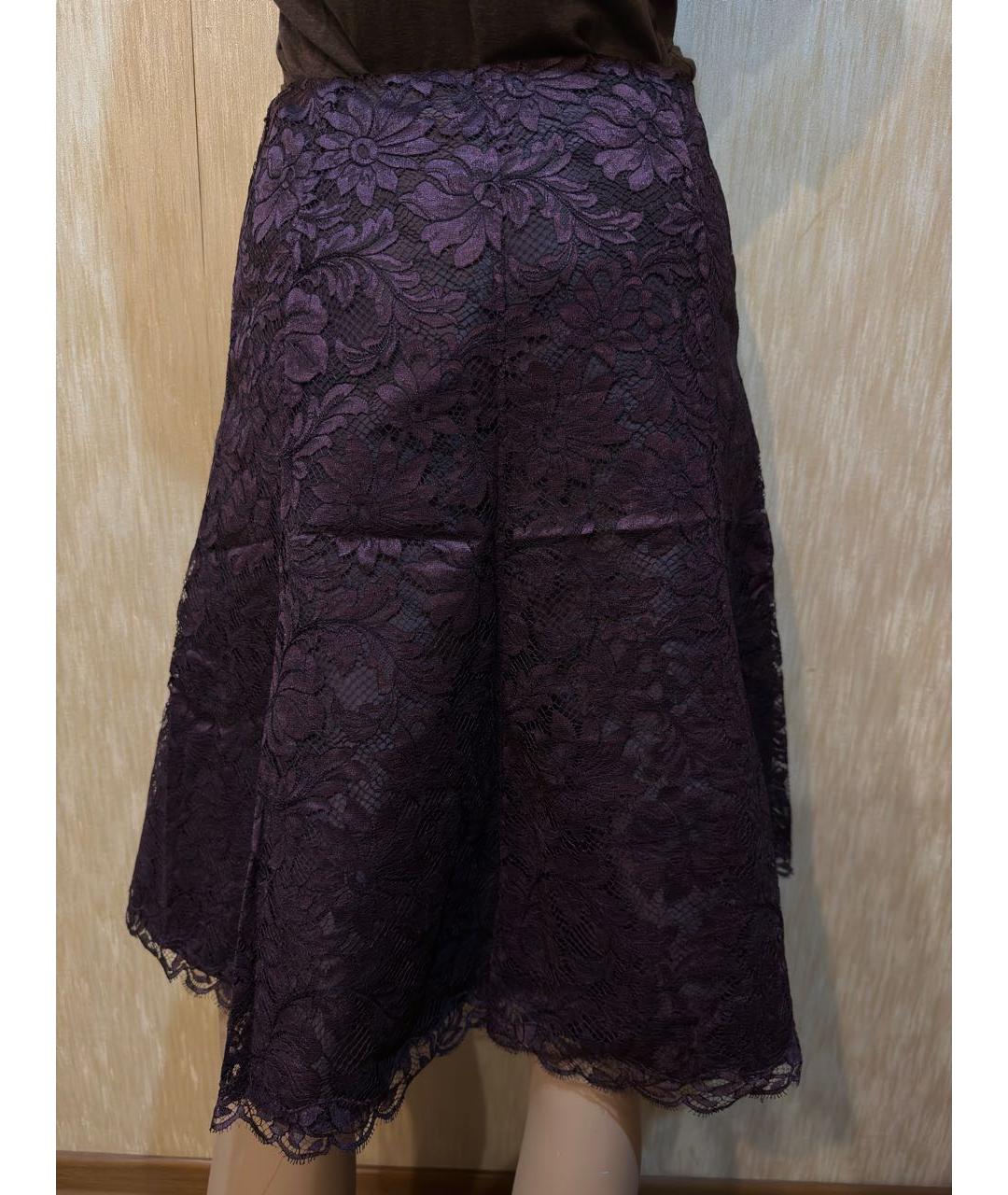 RALPH LAUREN Фиолетовая полиамидовая юбка миди, фото 6