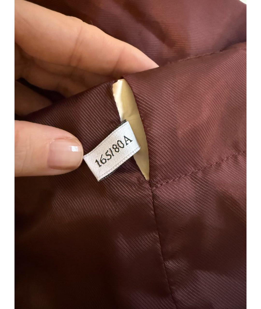 TRUSSARDI JEANS Бордовый полиуретановый пуховик, фото 6