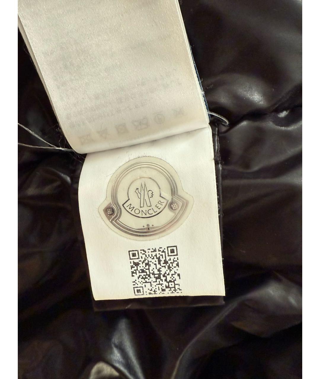 MONCLER Золотой полиэстеровый пуховик, фото 5