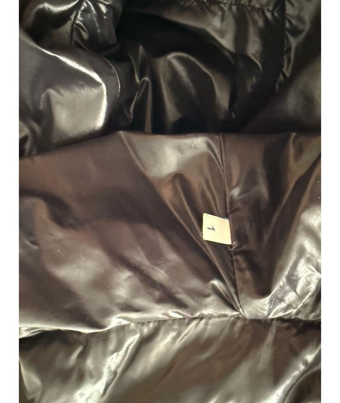 MONCLER Золотой полиэстеровый пуховик, фото 6