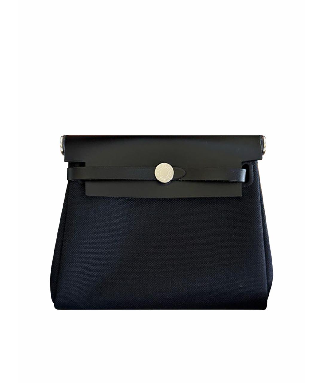 HERMES Черная сумка с короткими ручками, фото 1