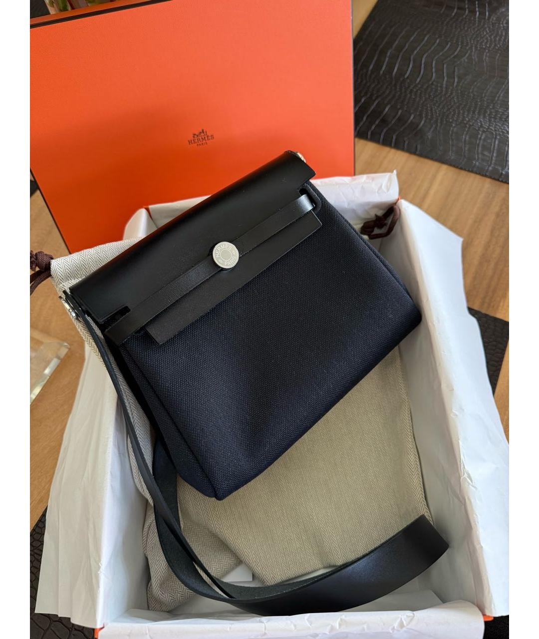 HERMES Черная сумка с короткими ручками, фото 2
