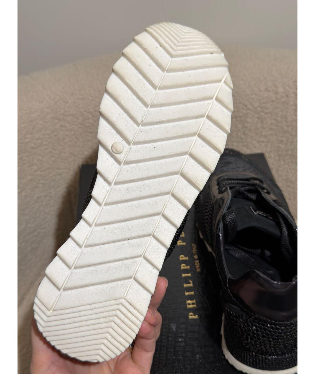 PHILIPP PLEIN Черные замшевые кроссовки, фото 7