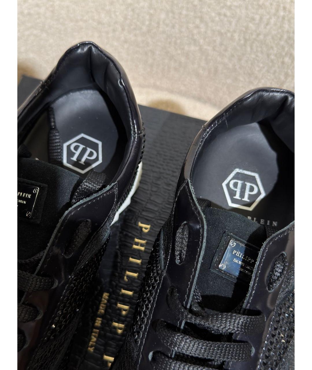 PHILIPP PLEIN Черные замшевые кроссовки, фото 3