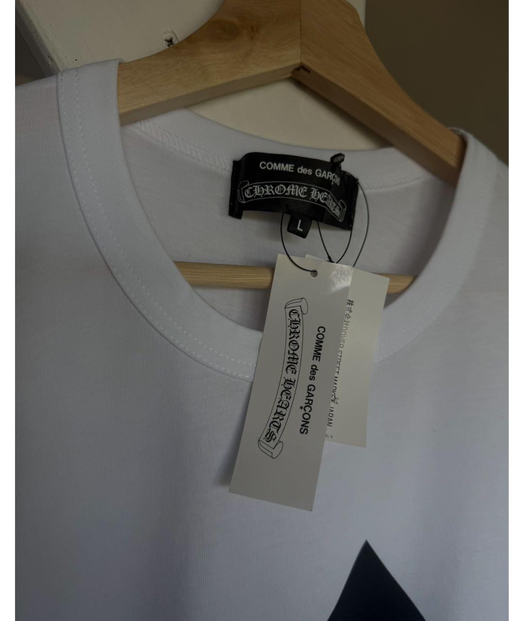 CHROME HEARTS Белая хлопковая футболка, фото 3