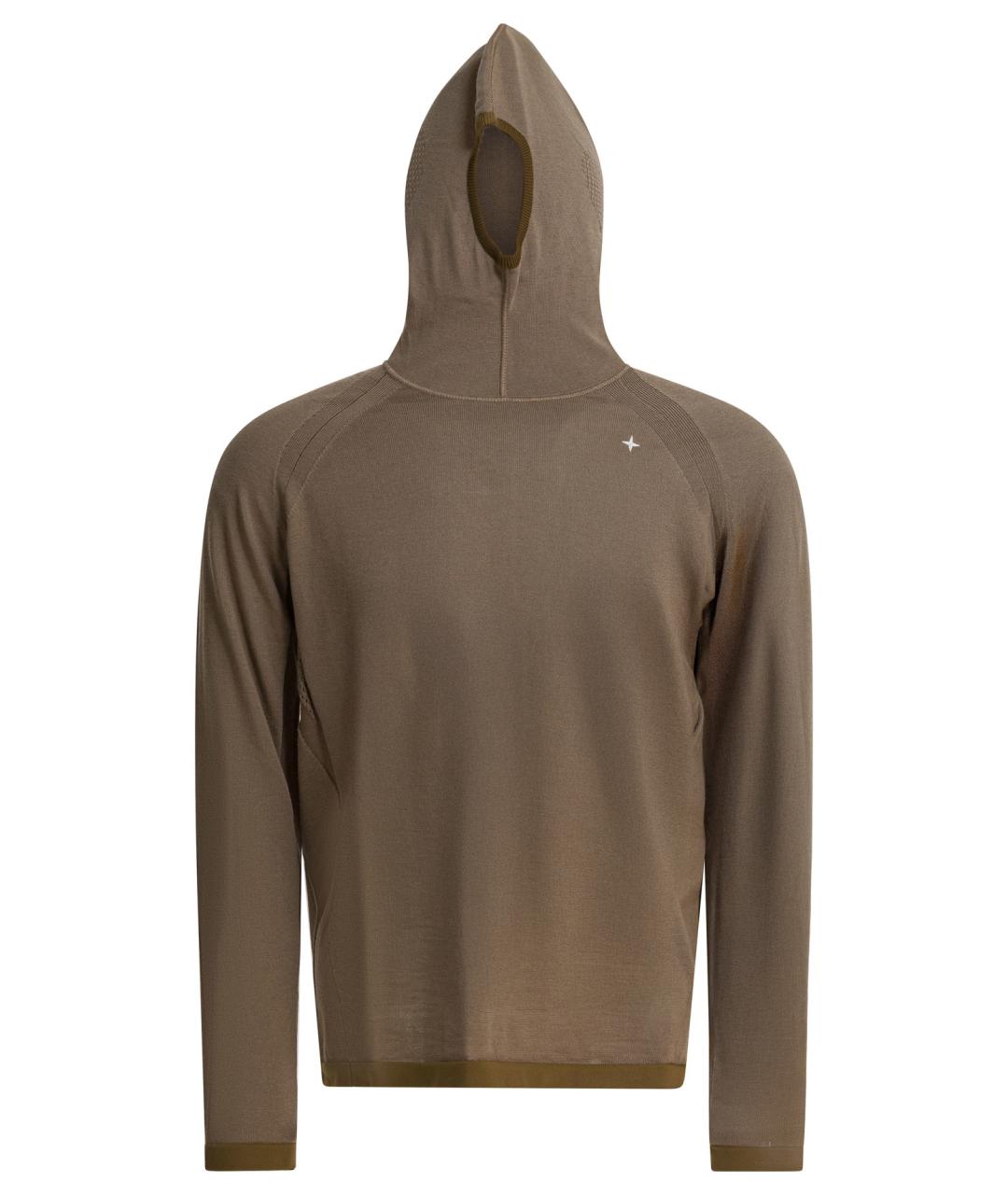 STONE ISLAND Бежевый шерстяной джемпер / свитер, фото 1